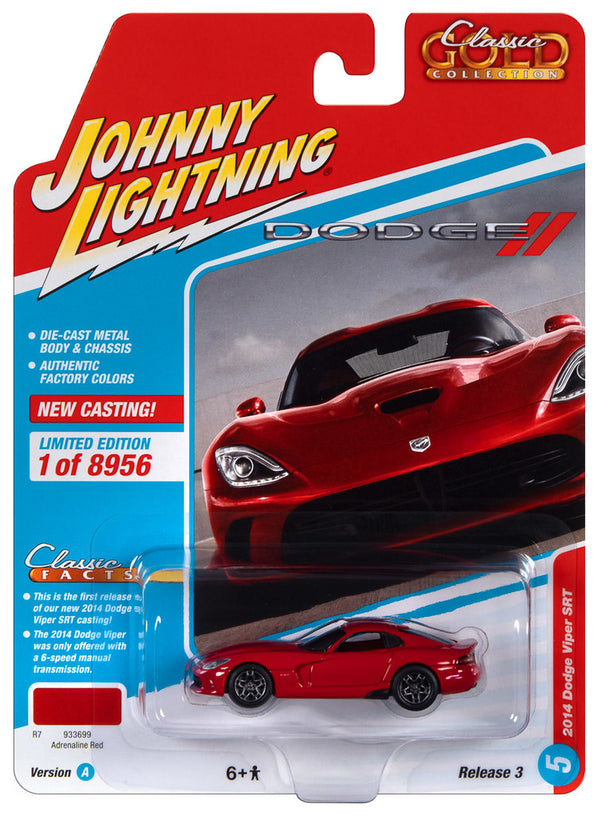 2014 Dodge Viper Red Johnny Lightning Classic Gold 1:64 Scale 2022 Release 3A