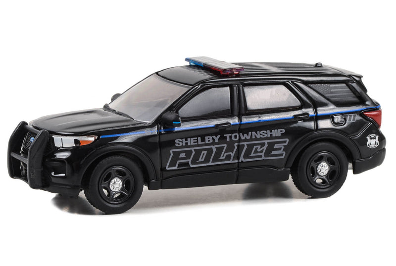 Hobby Exclusive 30451 2023 Ford Police Interceptor Utility Shelby Township Michigan 1:64 Diecast