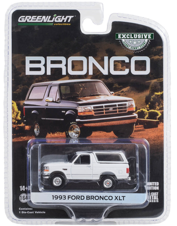 Hobby Exclusive 30452 1993 Ford Bronco XLT Oxford White 1:64 Diecast