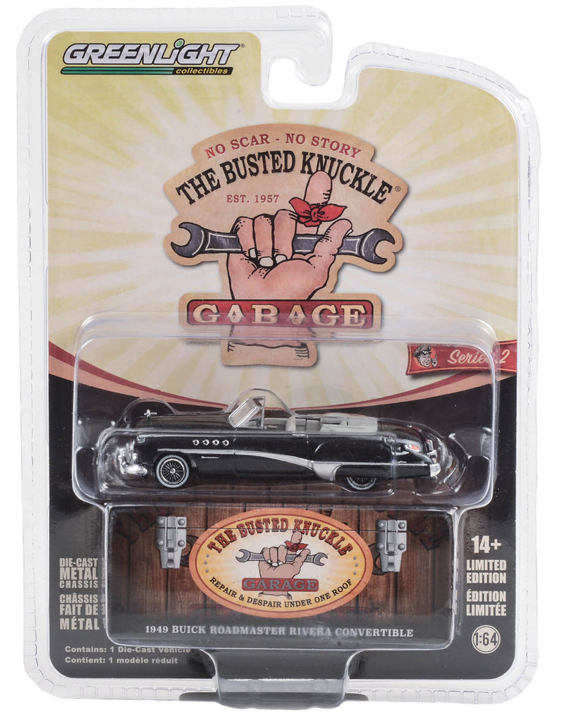 Busted Knuckle Garage 39120-A 1949 Buick Roadmaster Rivera Convertible 1:64 Diecast