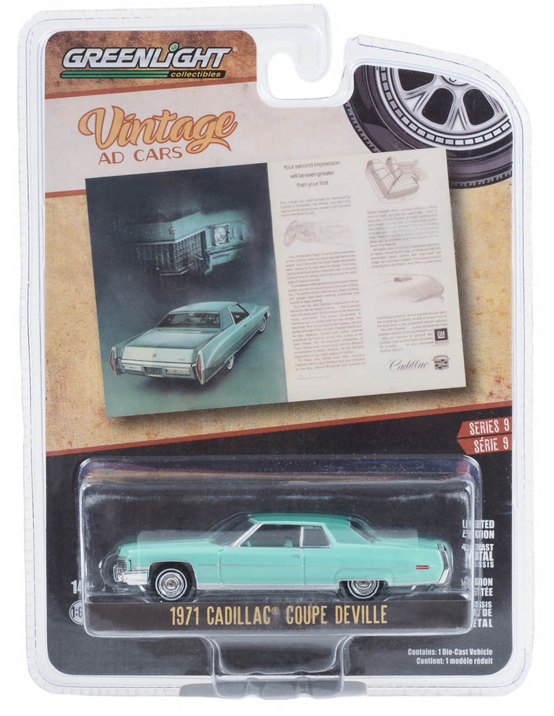 Vintage Ad Cars 39130-D 1971 Cadillac Coupe deVille