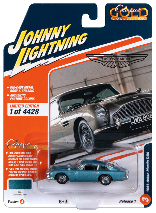 1966 Aston Martin DB5 Johnny Lightning Classic Gold 1:64 Scale 2023 Release 1A