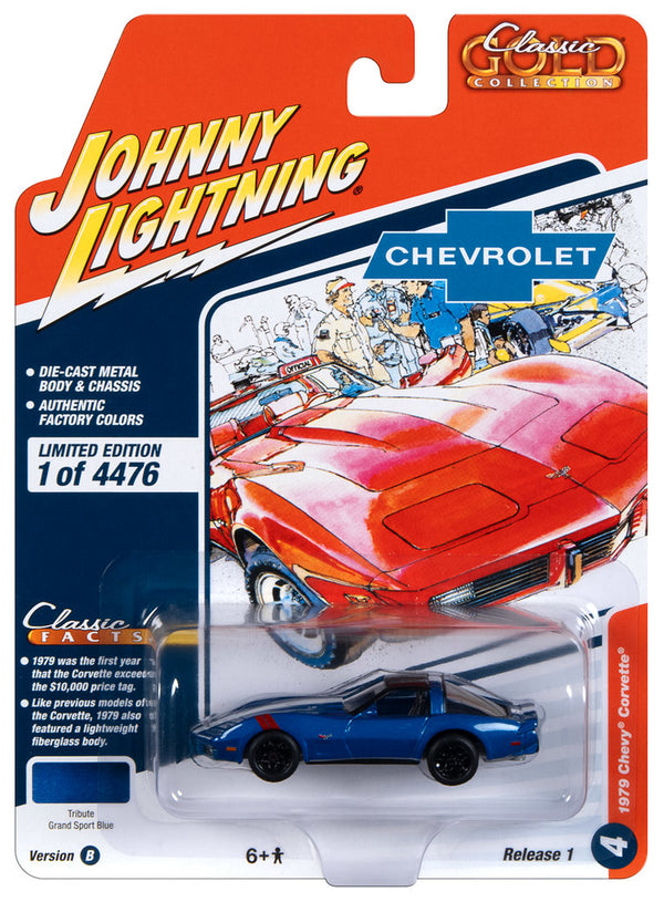 1979 Chevrolet Corvette Johnny Lightning Classic Gold 1:64 Scale 2023 Release 1B