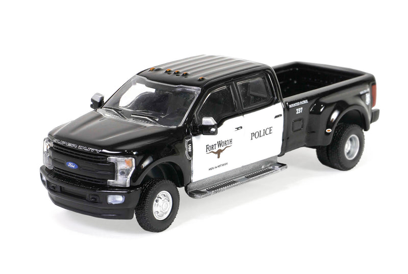 Dually Drivers 46140-D 2019 Ford F-350 Dually Fort Worth Police 1:64 Diecast