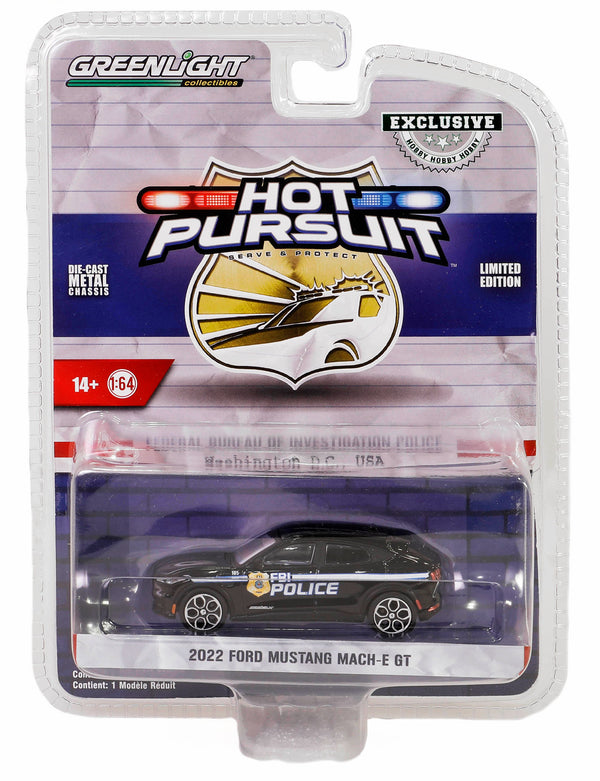 Hot Pursuit Special Edition FBI Police 43025-F 2022 Ford Mustang Mach-E GT 1:64 Diecast