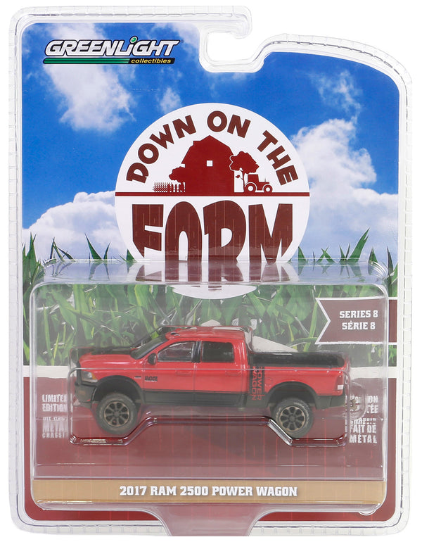 Down on the Farm Series 8 48080-E 2017 Ram 2500 Power Wagon With Mud Splatter 1:64 Diecast