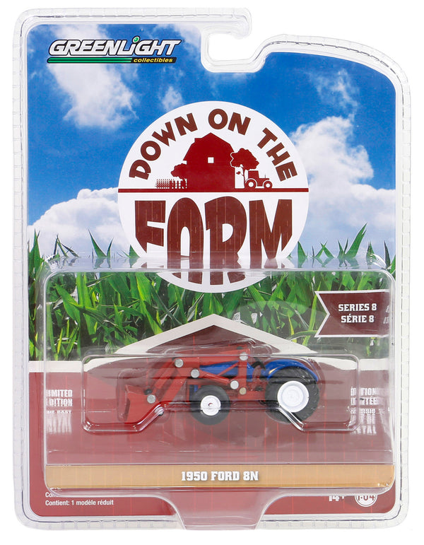 Down on the Farm Series 8 48080-A 1950 Ford 8N With Loader 1:64 Diecast