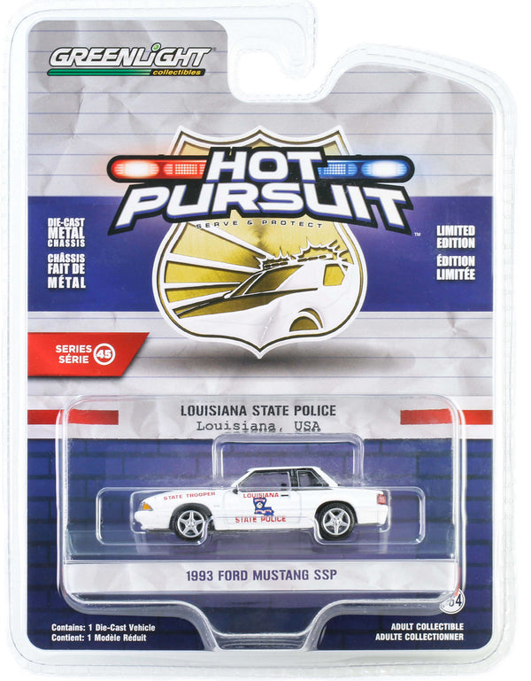 Hot Pursuit 43030C 1993 Ford Mustang SSP Louisiana State Police 1:64 Diecast