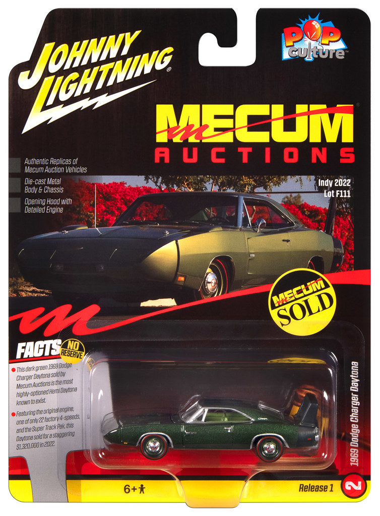 1969 Dodge Charger Daytona Mecum Auctions Johnny Lightning Pop Culture 1:64 Scale