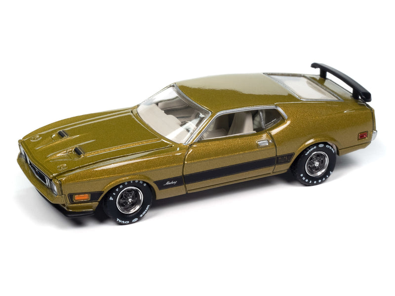 1973 Ford Mustang Mach 1 Green Auto World Premium Series 6 1:64 Scale