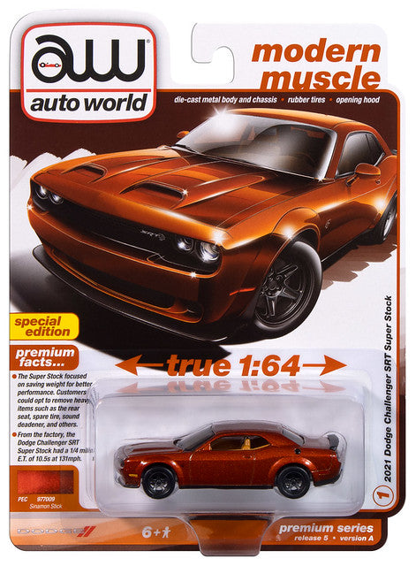 2021 Dodge Challenger SRT Orange Auto World Premium Series 1:64 Scale