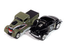 1941 Willys & 1933 Willys Pickup Black/Green Johnny Lightning Twin Pack 1:64 Scale 2024 Release 1