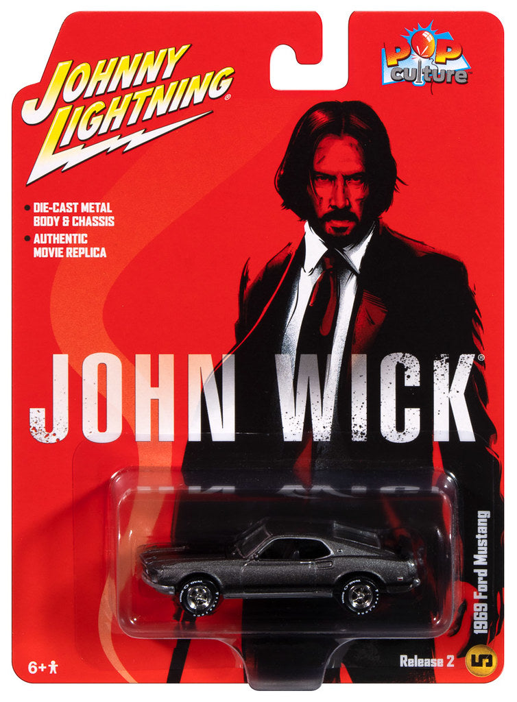 1969 Ford Mustang John Wick Johnny Lightning Pop Culture 1:64 Scale