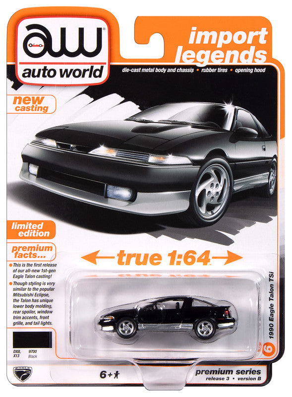 1990 Eagle Talon TSi Black Auto World Premium 1:64 Scale