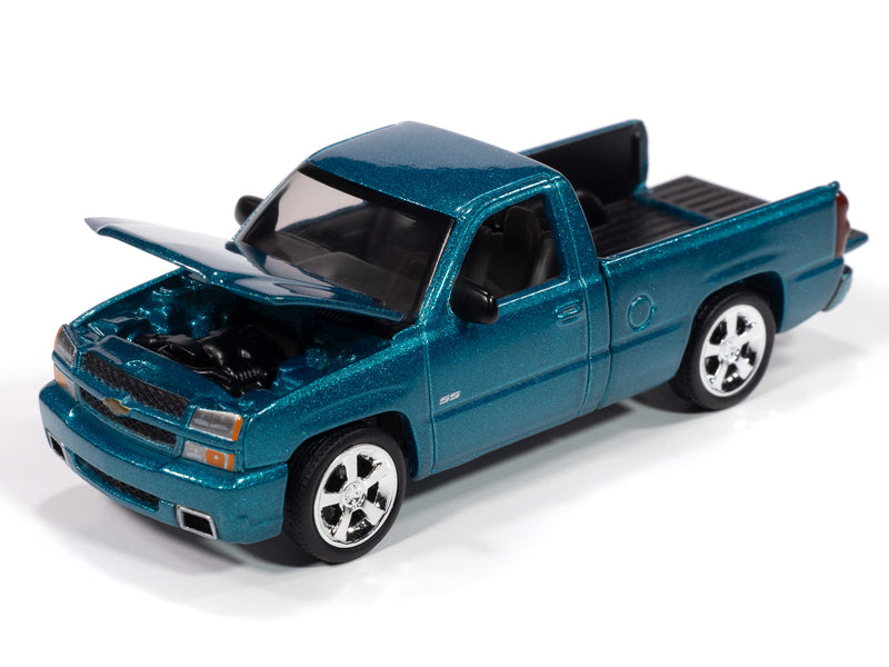 2005 Chevy Silverado SS Custom Teal Auto World Premium 1:64 Scale