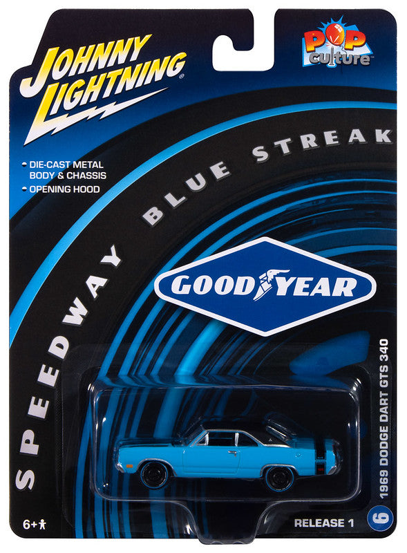 1969 Dodge Dart Goodyear Johnny Lightning Pop Culture 1:64 Scale