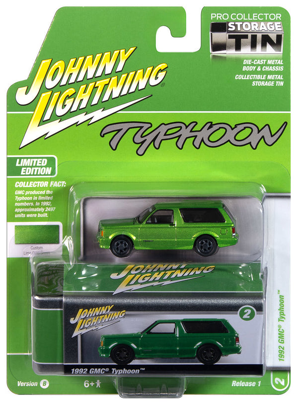 1992 GMC Typhoon Green Johnny Lightning Collectors Tin 1:64 Scale