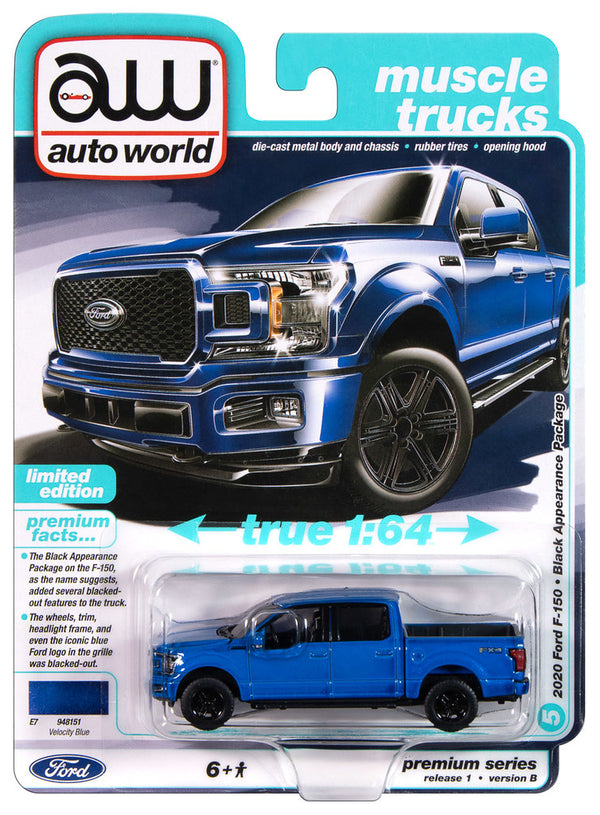2020 Ford F-150 Blue Auto World Premium 1:64 Scale