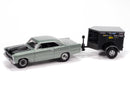 1967 Chevy II Nova & Enclosed Trailer-Car Johnny Lightning Tow & Go 1:64 Scale