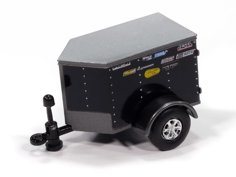 1967 Chevy II Nova & Enclosed Trailer-Car Johnny Lightning Tow & Go 1:64 Scale