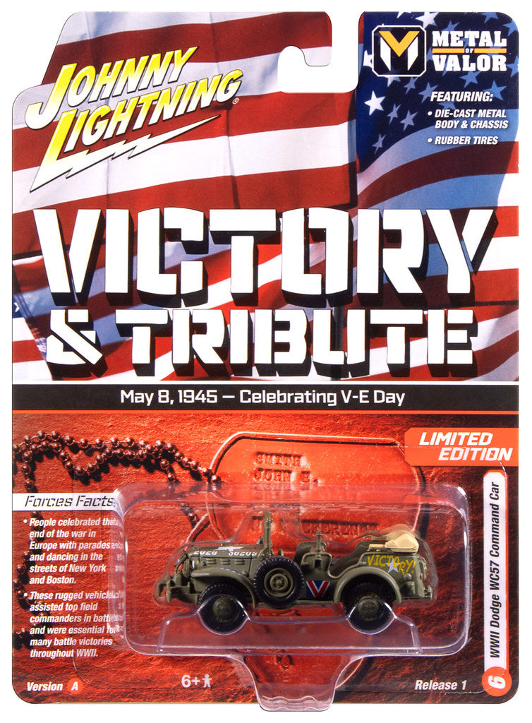 WWII Dodge WC57 Command Car Johnny Lightning Metal of Valor 1:64 Scale