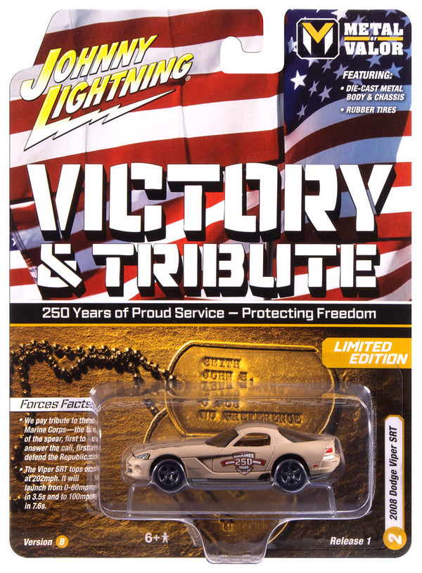 2008 Dodge Viper SRT Desert Sand Johnny Lightning Metal of Valor 1:64 Scale