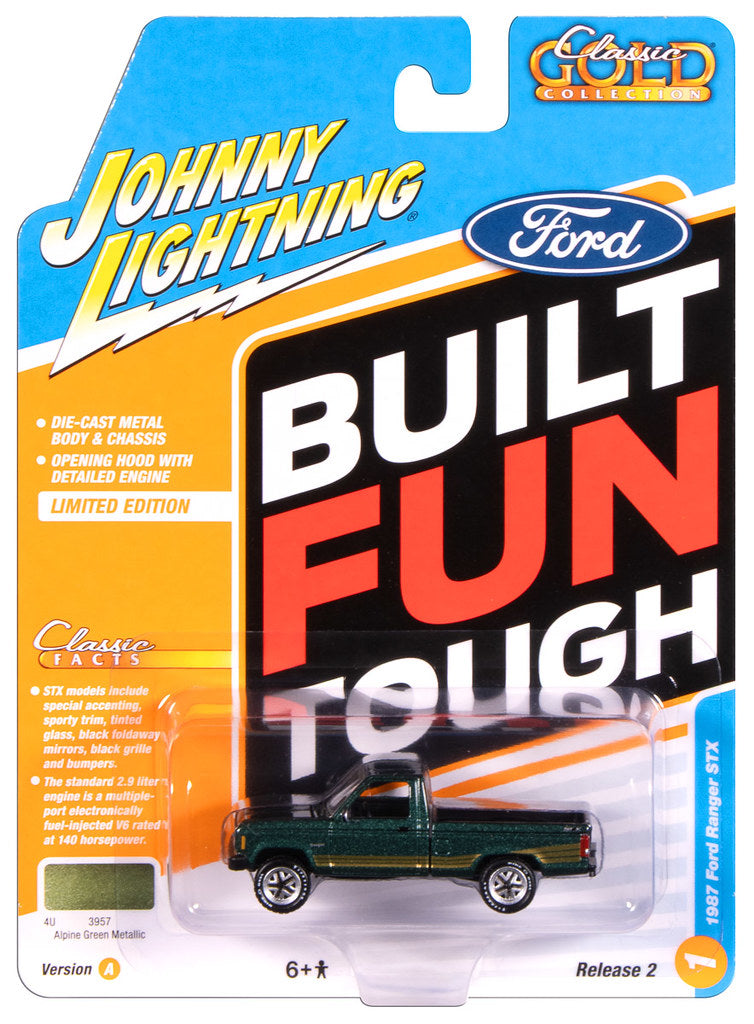 1987 Ford Ranger STX-Alpine Green Johnny Lightning Classic Gold 1:64 Scale 2025 R2