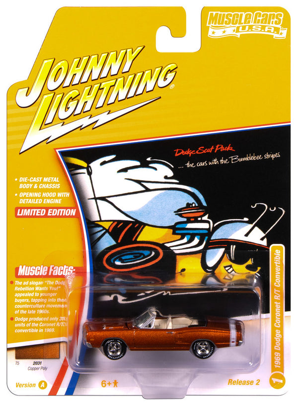 1969 Dodge Coronet R/T Copper Johnny Lightning Muscle Cars 1:64 Scale