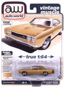 1968 Dodge Coronet R/T Gold Auto World Premium 1:64 Scale