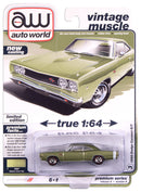 1968 Dodge Coronet R/T Green Auto World Premium 1:64 Scale