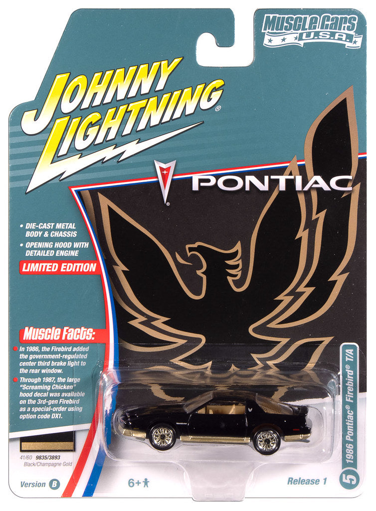 1987 Pontiac Trans Am King of the Jungle Black Johnny Lightning Muscle Cars USA 1:64 Scale