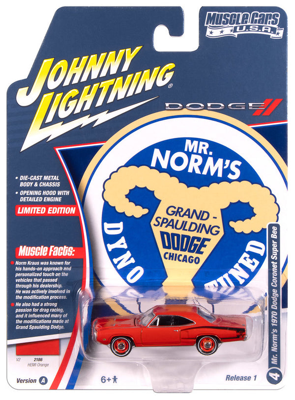 1979 Dodge Super Bee Mr. Norm's Orange Johnny Lightning Muscle Cars USA 1:64 Scale