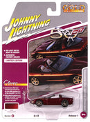 2003 Chevrolet Corvette 50th Anniversary Red Johnny Lightning Classic Gold 1:64 Scale