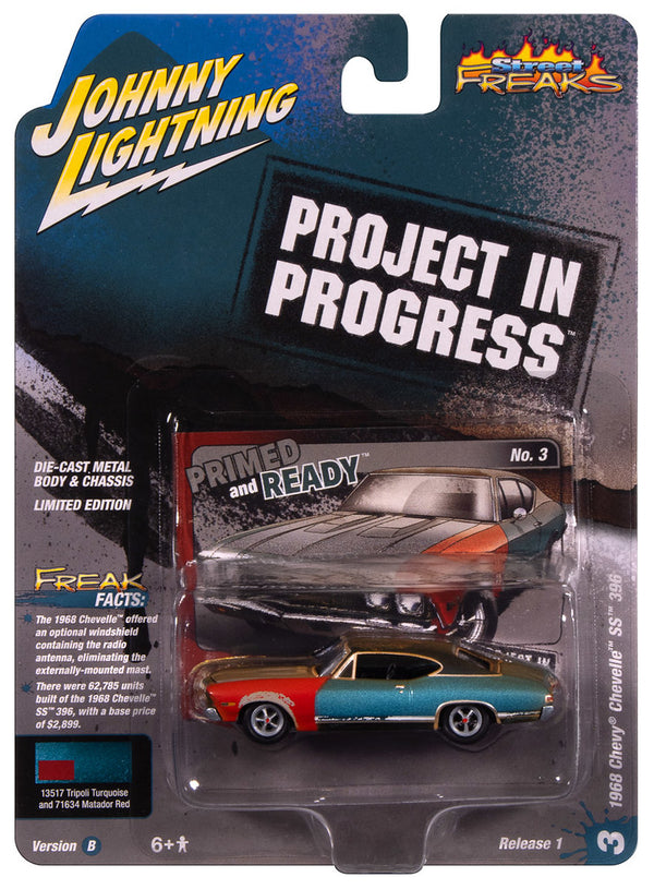 1968 Chevrolet Chevelle Blue Johnny Lightning Street Freaks 1:64 Scale