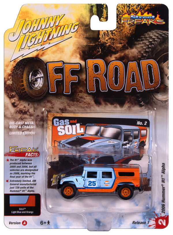 2006 Hummer H1 Off Road Light Blue Johnny Lightning Street Freaks 1:64 Scale