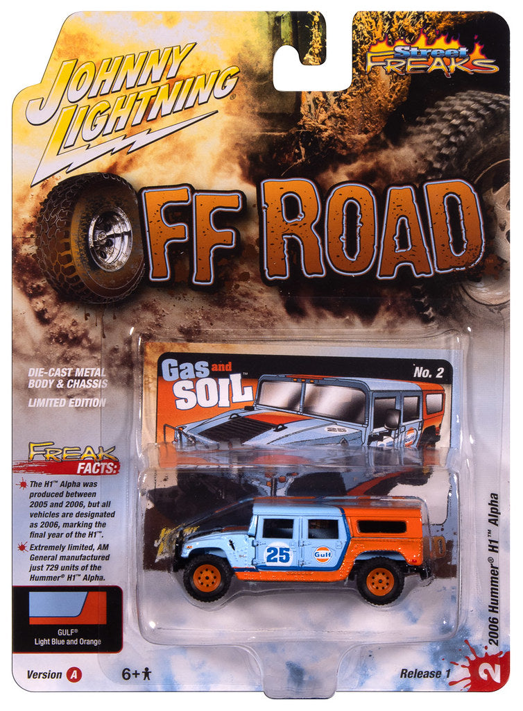2006 Hummer H1 Off Road Light Blue Johnny Lightning Street Freaks 1:64 Scale
