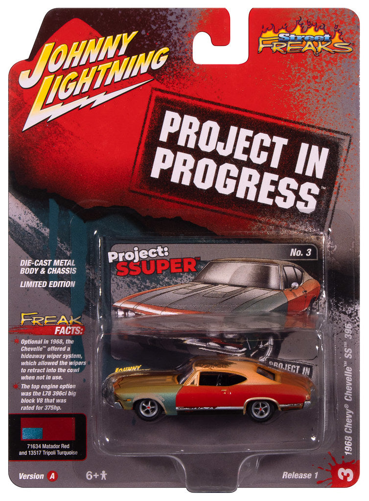 1968 Chevrolet Chevelle Red Johnny Lightning Street Freaks 1:64 Scale