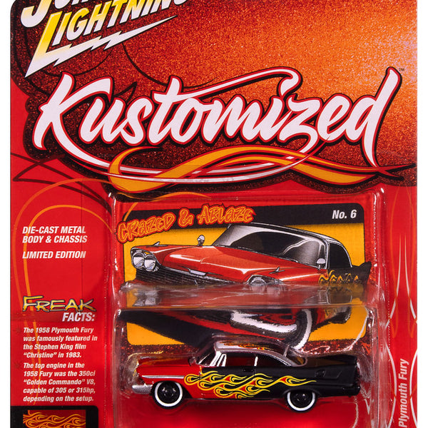 1958 Plymouth Fury Black Johnny Lightning Street Freaks 1:64 Scale