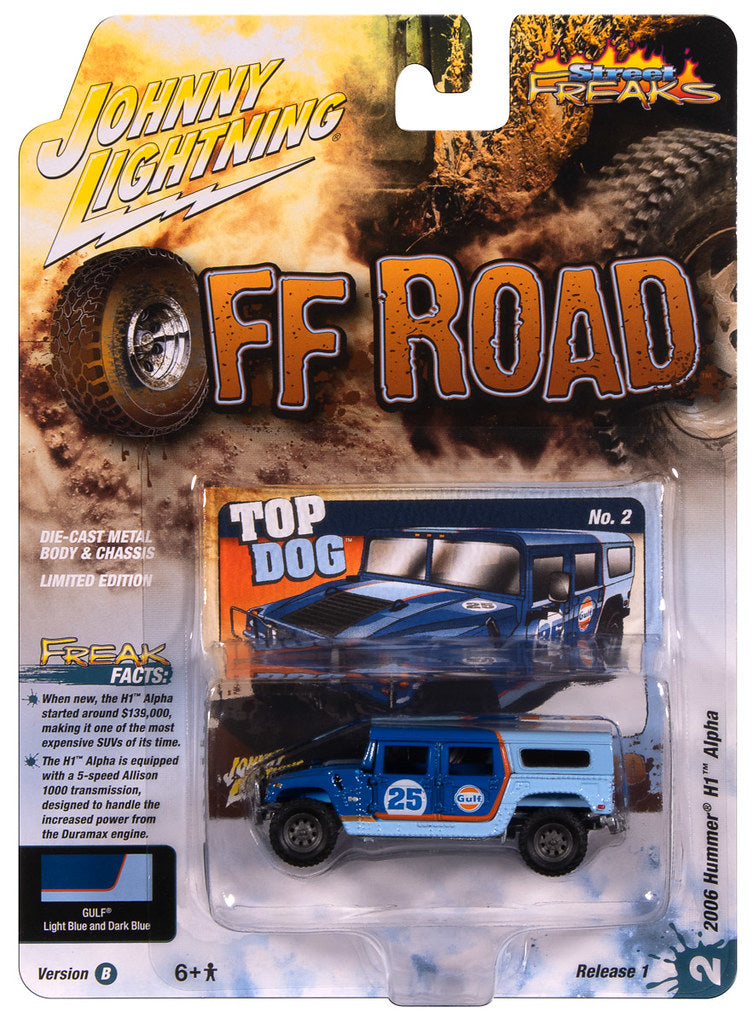 2006 Hummer H1 Off Road Dark Blue Johnny Lightning Street Freaks 1:64 Scale