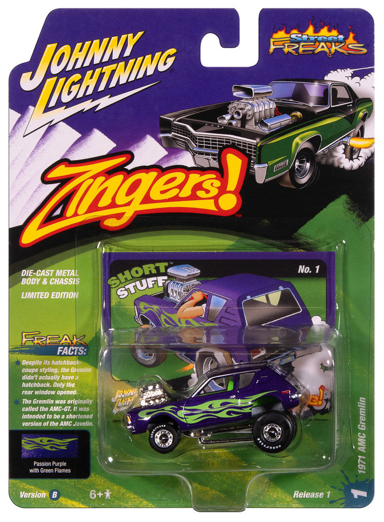 1971 AMC Gremlin Purple Johnny Lightning Street Freaks 1:64 Scale