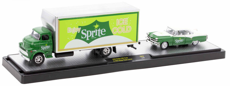 1958 Dodge COE & 1955 Royal Lancer Sprite M2 Machines 1:64 Scale Auto Haulers Coca-Cola Release TW26