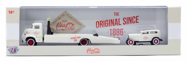 1956 Ford COE & 1932 Tudor Sedan M2 Machines 1:64 Scale Auto Haulers Coca-Cola Release TW29