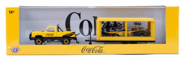 1974 Dodge W200 Power Wagon & 1971 Plymouth Cuda M2 Machines 1:64 Scale Auto Haulers Coca-Cola Release TW31