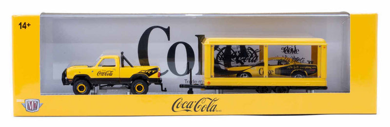 1974 Dodge W200 Power Wagon & 1971 Plymouth Cuda M2 Machines 1:64 Scale Auto Haulers Coca-Cola Release TW31