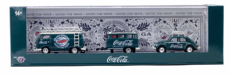 1960 Volkswagen Van & 1953 Beetle M2 Machines 1:64 Scale Auto Haulers Coca-Cola Release TW32