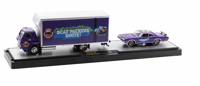 1970 Dodge L600 & 1970 Dodge Super Bee M2 Machines 1:64 Scale Auto Haulers Release 64