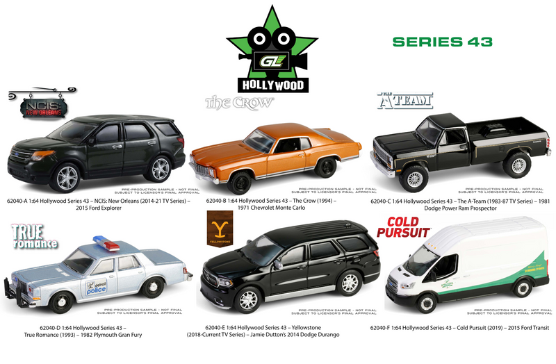 Hollywood Series 43 Sealed Case Set of 6 1:64 Diecast