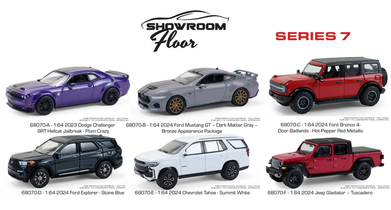 Showroom Floor Series 7 Sealed Case Set of 6 1:64 Diecast