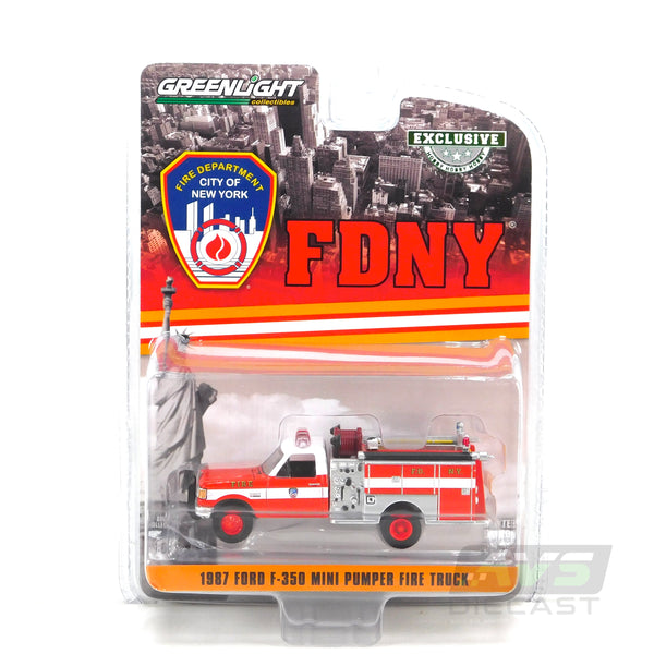 Hobby Exclusive 30502 1987 Ford F-350 Mini Pumper Fire Truck FDNY 1:64 Diecast