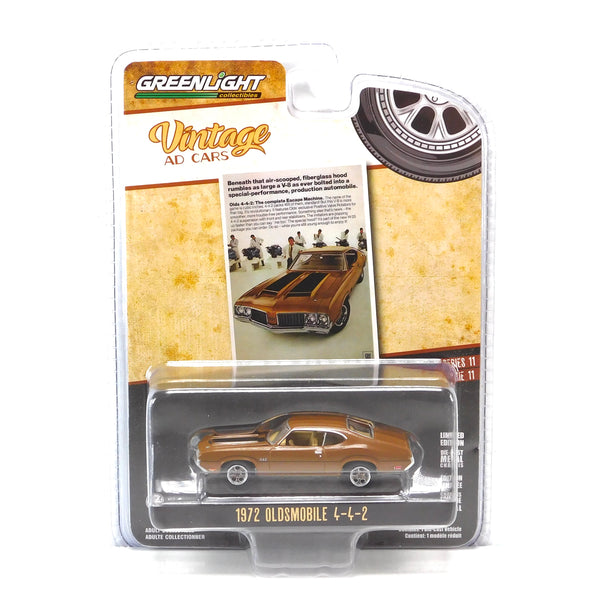 Vintage Ad Cars 39150D 1972 Oldsmobile 4-4-2 1:64 Diecast